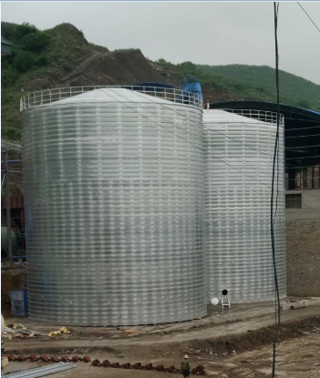 冷水滩粮食钢板仓的安装全过程不用热焊接